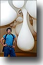 The artist with Dangerous Logic of Wooing by Ernesto       Neto