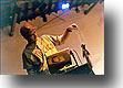 Photograph of artist with marionette by Ruben  Ortiz Torres