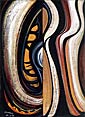 Estudio para un a puerta policromado by  David Alfaro        Siqueiros