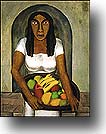 Woman with Fruit Basket <I>(Mujer con canasta de fruta)</I>  by Rufino        Tamayo