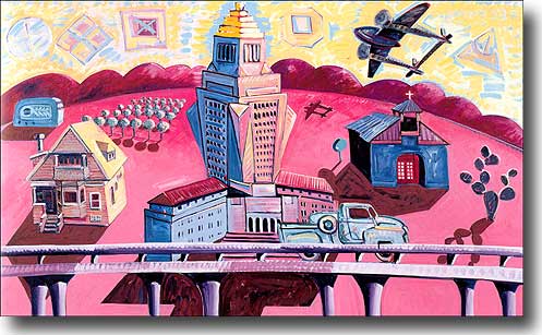 Pink Landscape (Paisaje rosado) by Frank       Romero